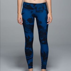 LULULEMON INKWELL WUNDER UNDER FLORAL LEGGING